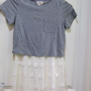 Girls Dress Johnnie B Good Jersey Top Ivory Tulle